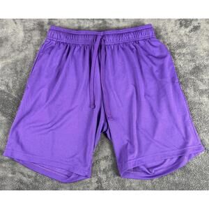 Athletic Works Sportswear M 32-34 Mesh Shorts Purple Elastic Waist Drawstring
